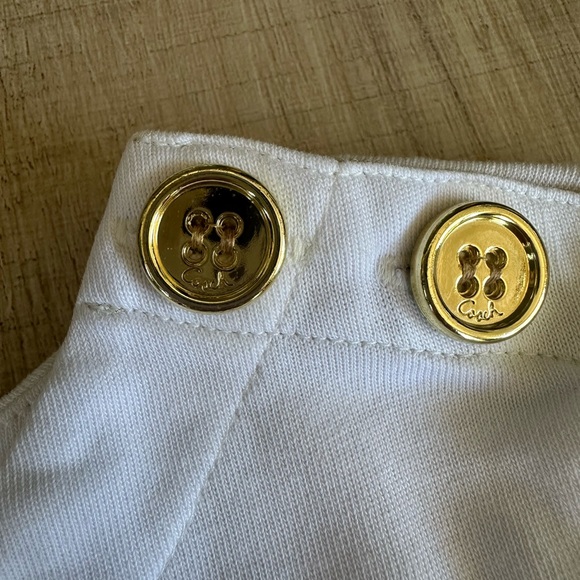 Coach Authentic Starfish Pima White & Beige Starfish 3/4 Sleeve Top Size XS - Picture 3 of 10